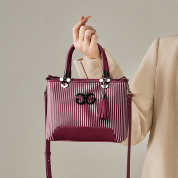 G-G Maroon Stripe handbag-Crossbody bag