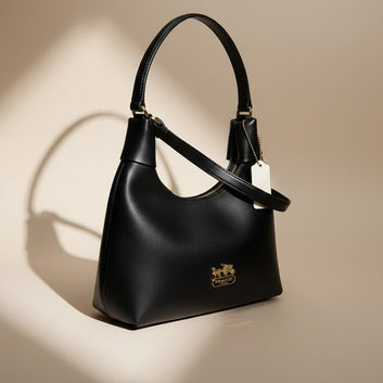 Classic Black Coach Handbag